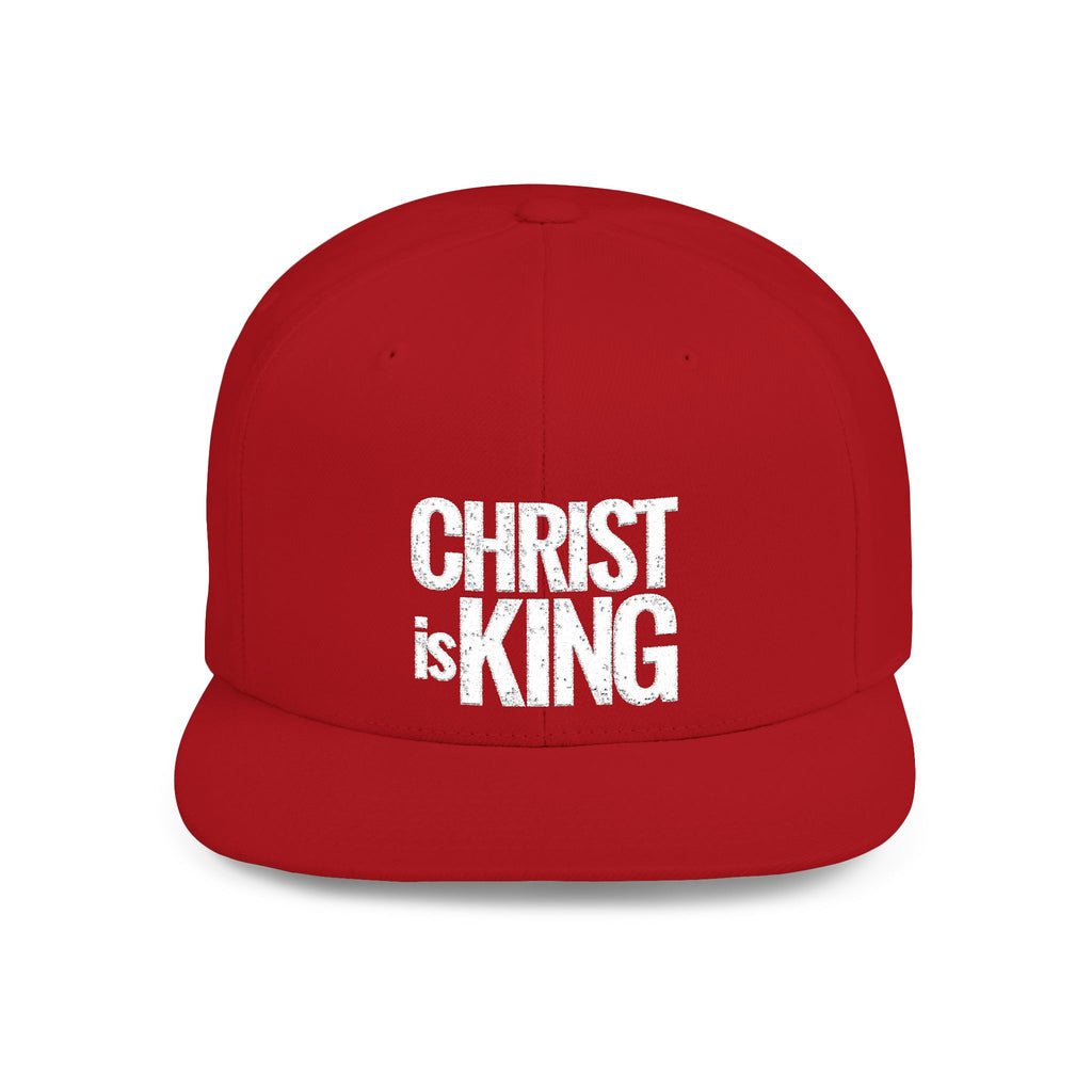 Copy of Christ is King — Flat Bill Snapback Hat — Bold Faith Statement Cap