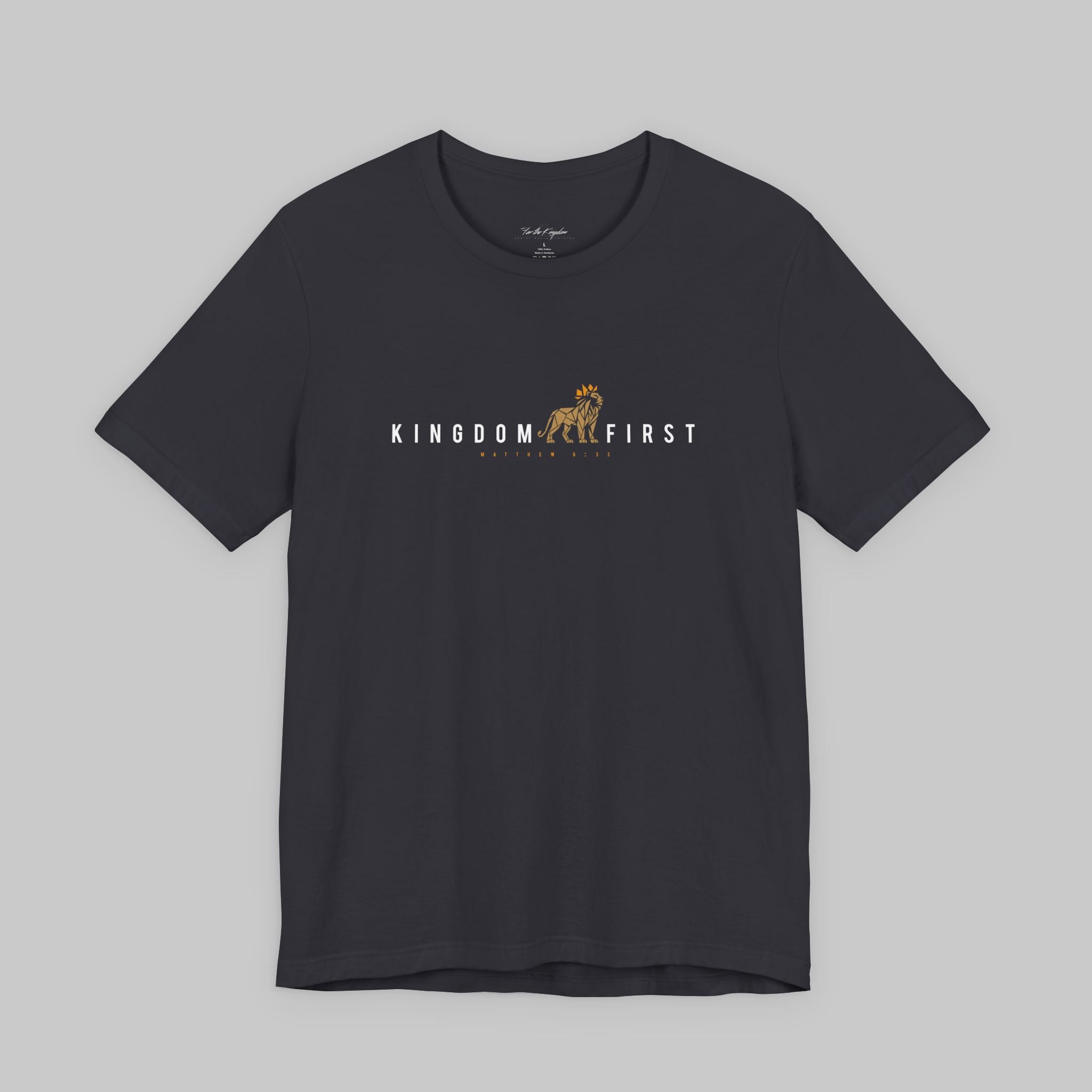 Kingdom First Lion Tee – Faith-Based Graphic T-Shirt