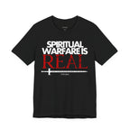 Spiritual Warfare Is Real Light Palette T-Shirt — Christian Faith Tee with Sword Graphic