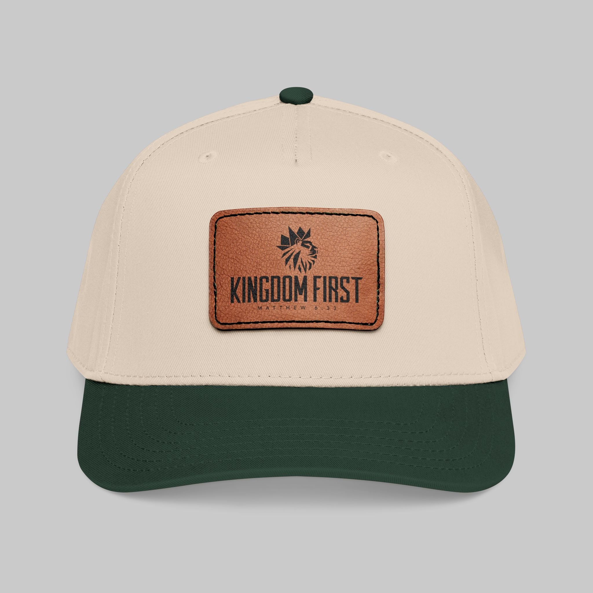Kingdom First Leather Patch Baseball Cap