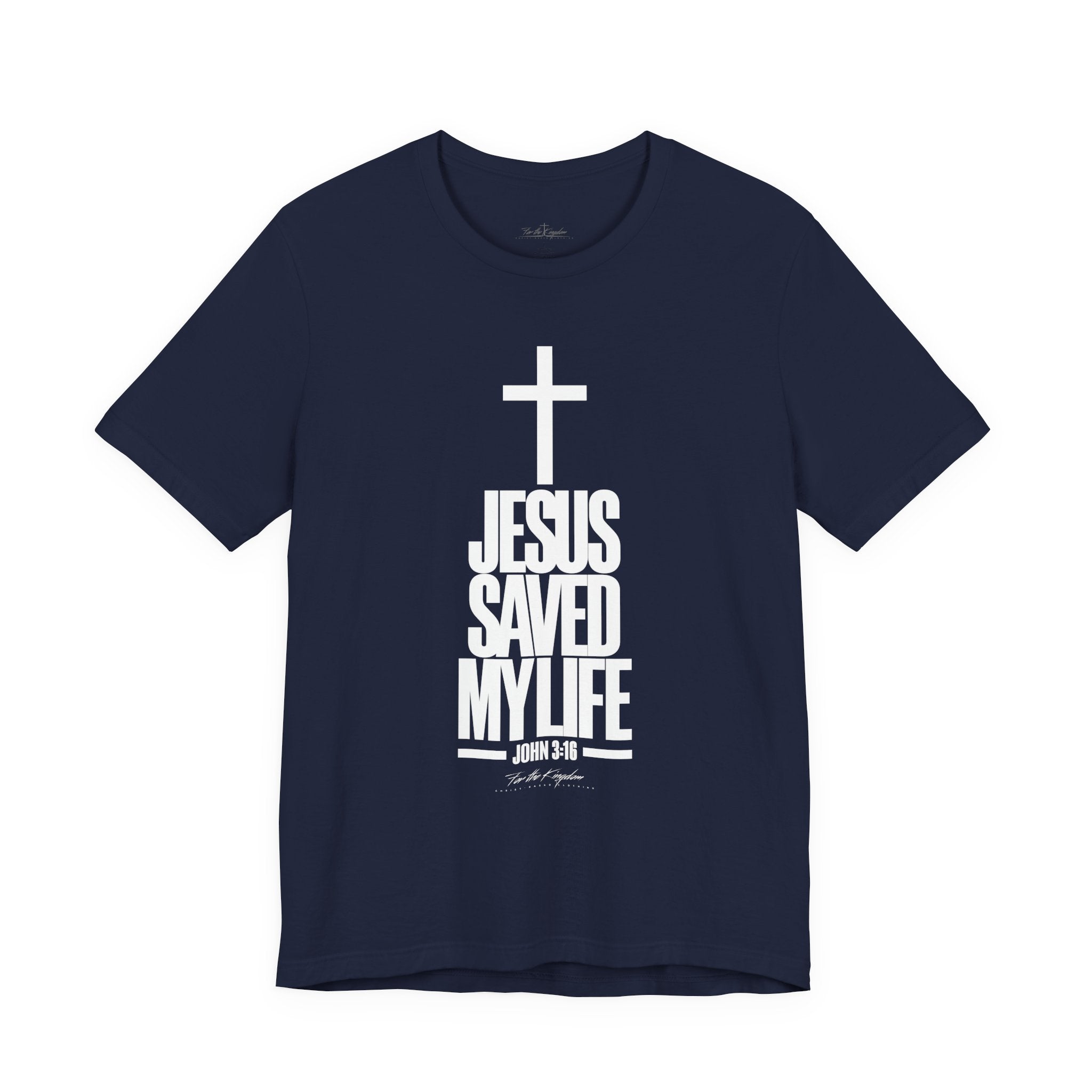 Jesus Saved My Life Light Pallete Tee — Christian Cross Faith Shirt (John 3:16)