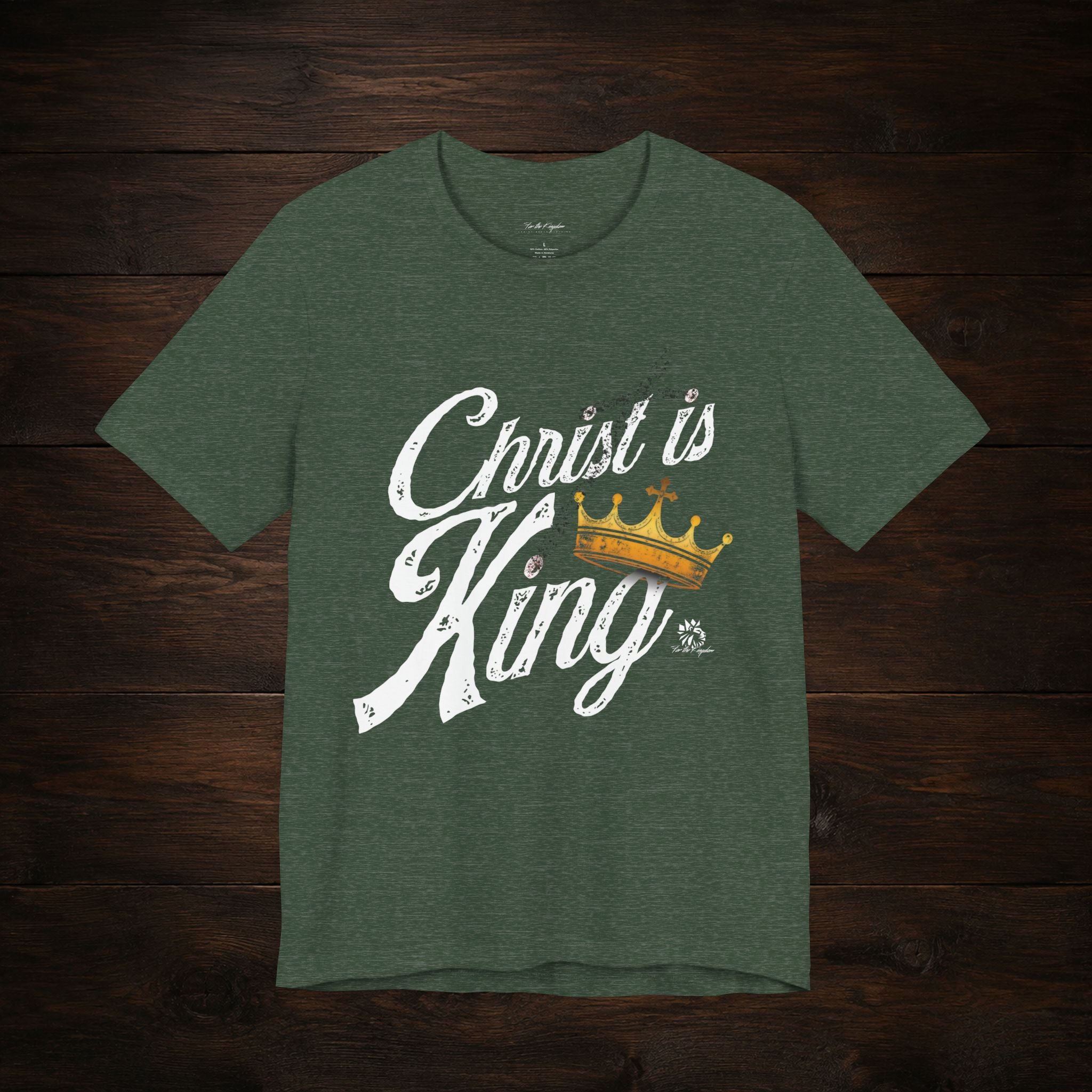 Christ Is King Tee Light Pallete — Christian Faith Shirt with Crown Graphic