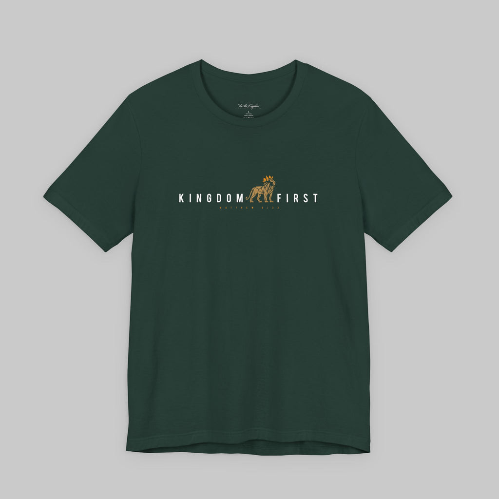 Kingdom First Lion Tee – Faith-Based Graphic T-Shirt