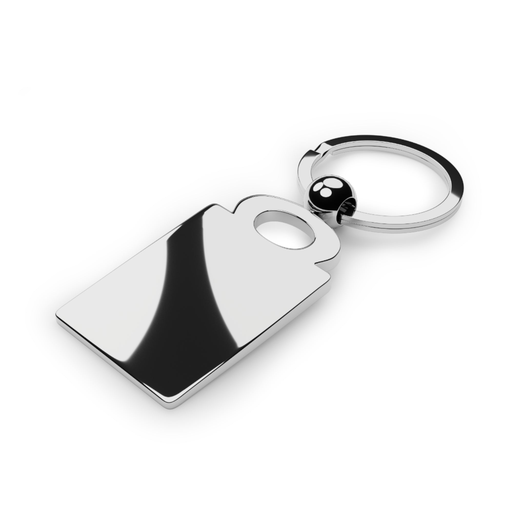Rectangle Keyring — 'Kingdom First' Engraved Metal Photo Keychain