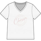 Chosen — Pale Pink — Christian Women's V-Neck Tee