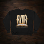 Christian Crewneck Sweatshirt — "BYOB (Bring Your Own Bible)" Faith Graphic