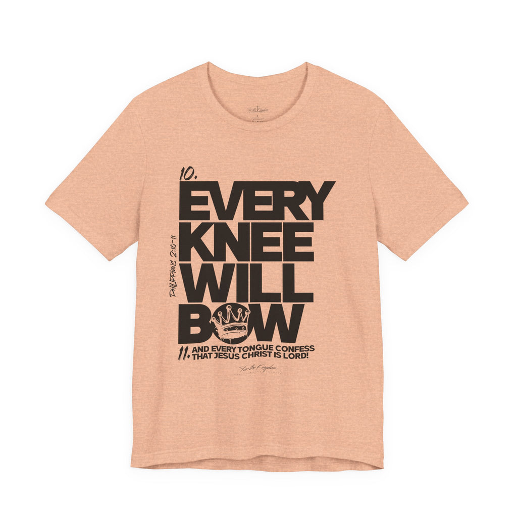 Every Knee Will Bow Dark Palette Tee — Christian Faith Graphic T-Shirt