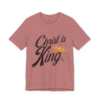 Christ Is King Tee Dark Pallete — Christian Faith Shirt with Crown Graphic