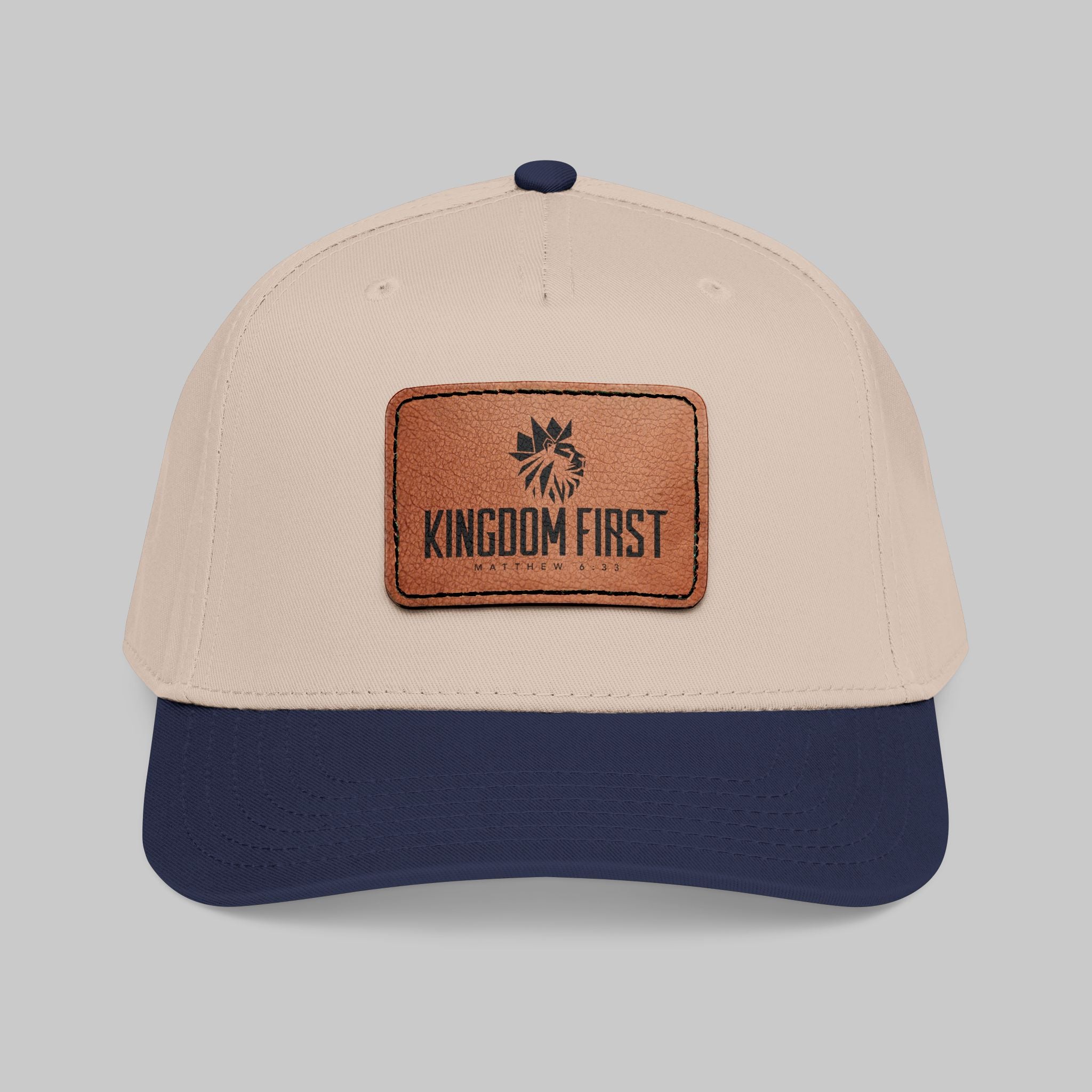Kingdom First Leather Patch Baseball Cap