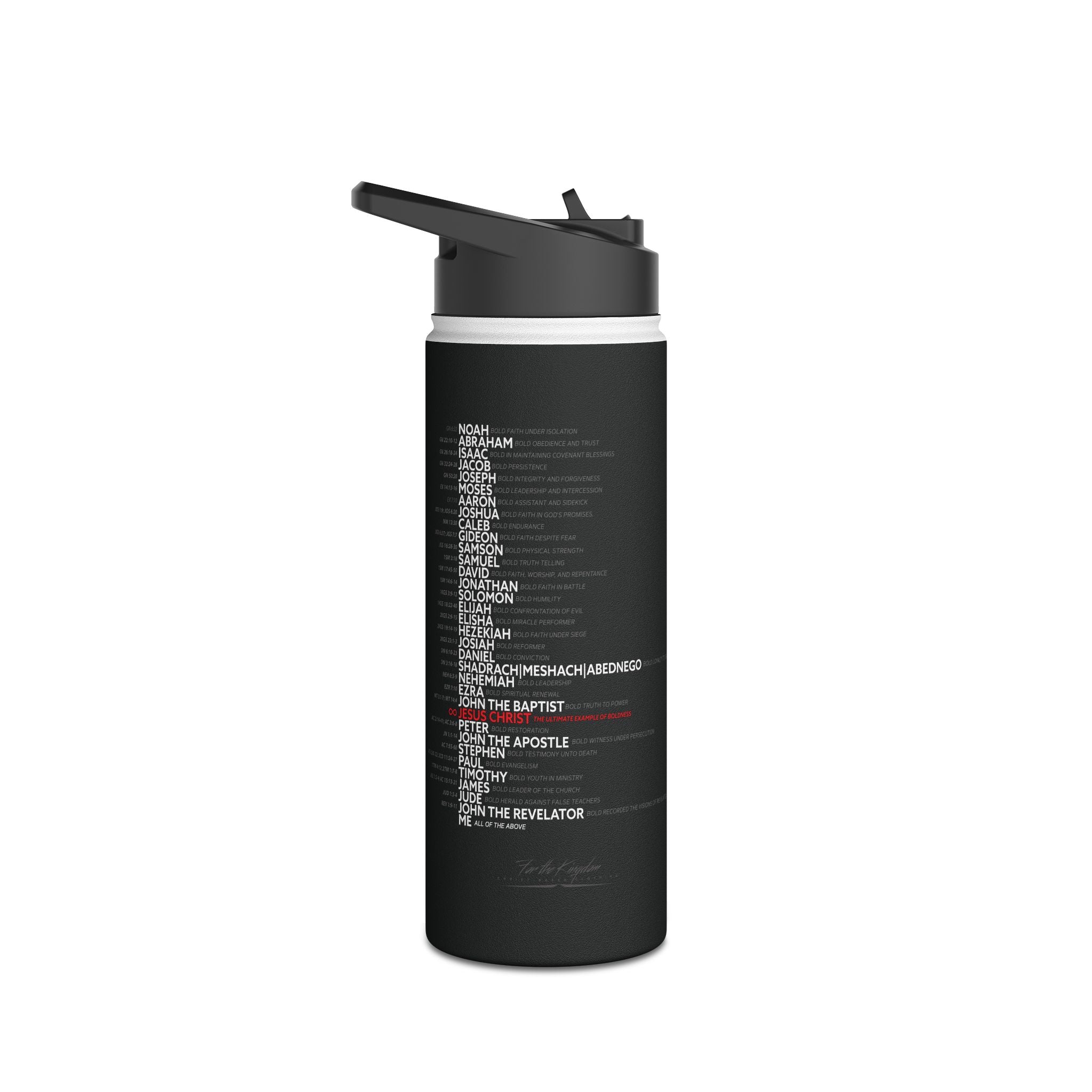 Bold Red 'Blessed' Stainless Steel Water Bottle — Insulated Travel Bottle