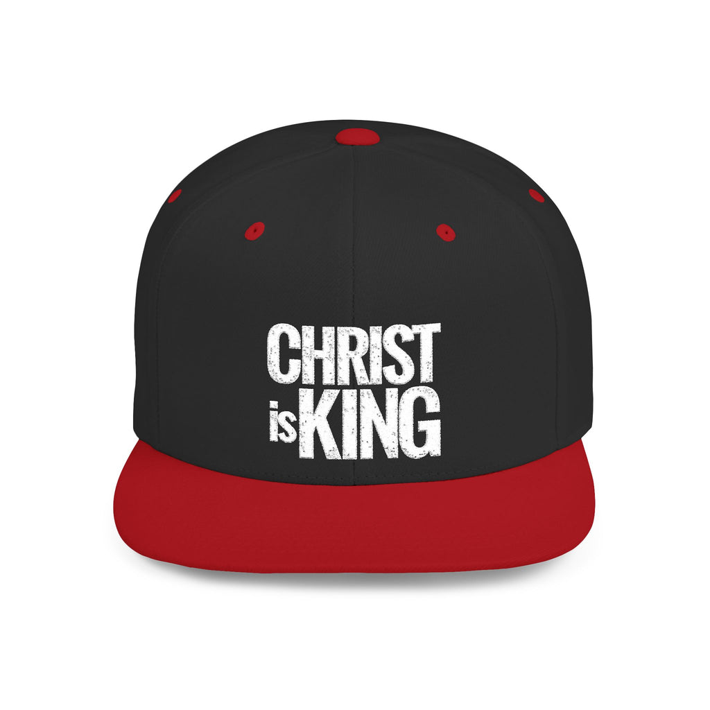 Copy of Christ is King — Flat Bill Snapback Hat — Bold Faith Statement Cap
