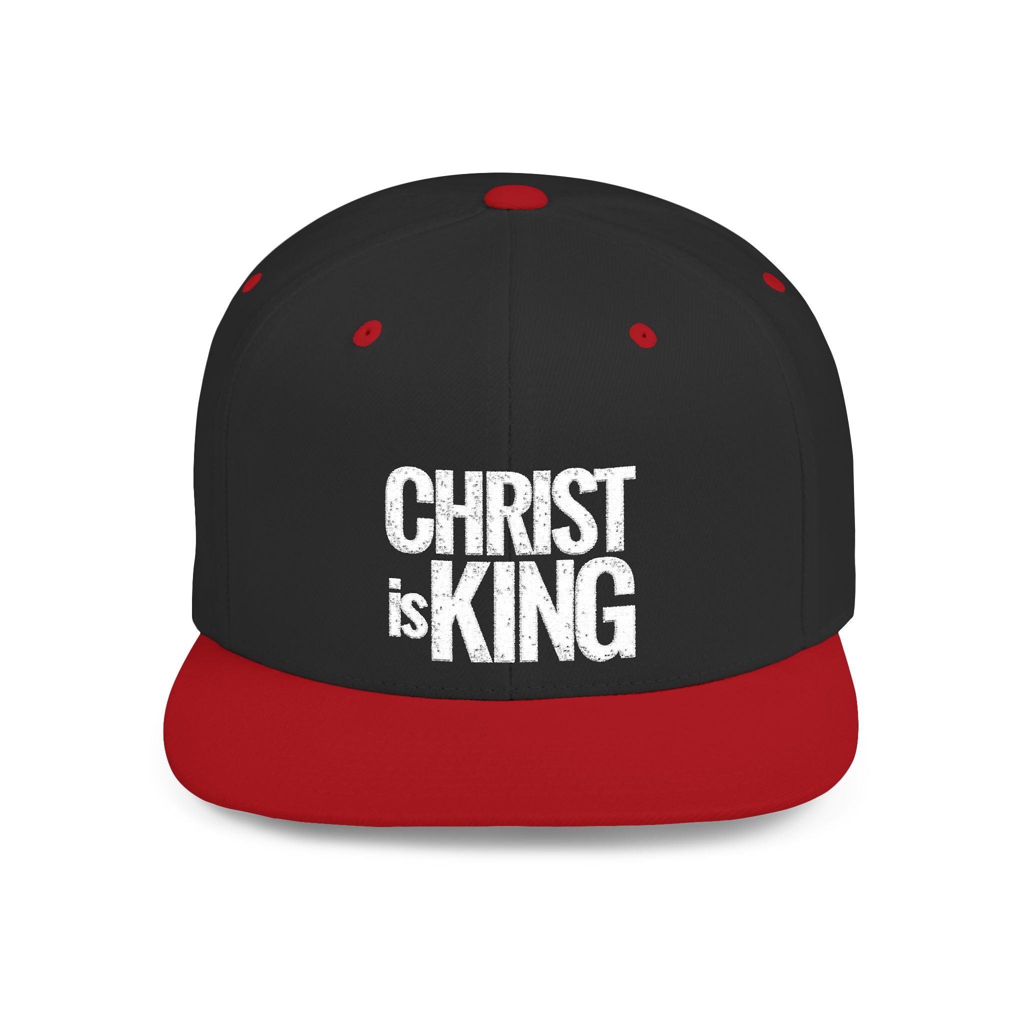 Copy of Christ is King — Flat Bill Snapback Hat — Bold Faith Statement Cap