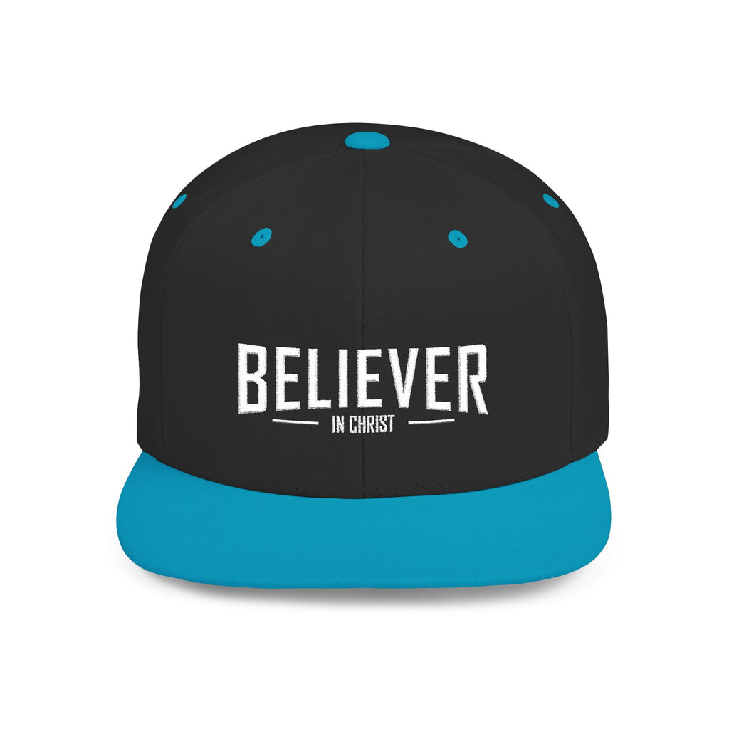 Believer Flat Bill Snapback Hat — Bold Faith Statement Cap