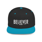 Believer Flat Bill Snapback Hat — Bold Faith Statement Cap